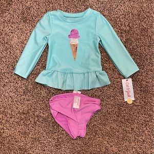 Cat & Jack Girls 2 Piece Swimsuit